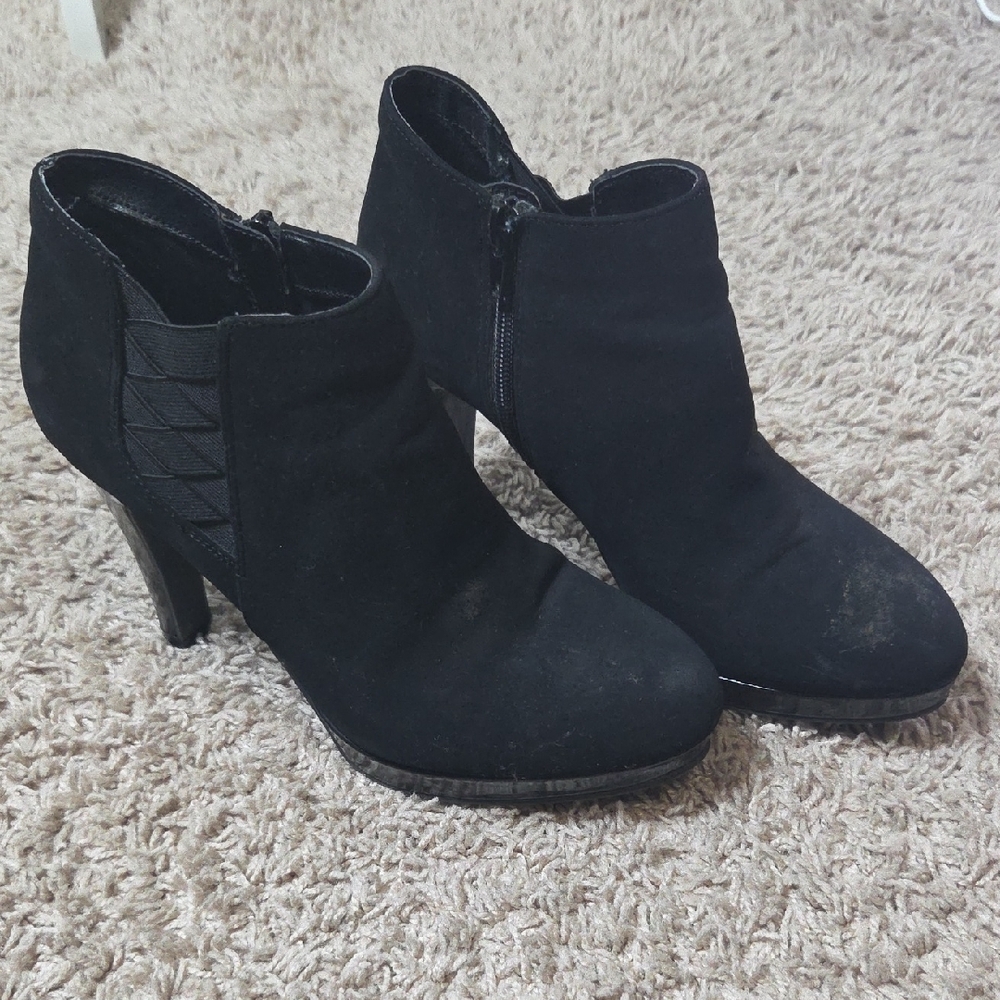 Charming Charlie Elegant Black Heeled Boots